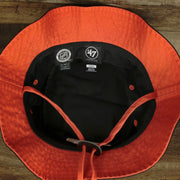 The undervisor on the Philadelphia Flyers Logo Orange Undervisor Bucket Hat | Black Bucket Hat