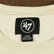 47 brand tag on the Philadelphia Flyers Arch Logo Game Break Headline Natural Crewneck Sweatshirt