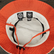 The undervisor on the Philadelphia Flyers Logo Orange Undervisor Bucket Hat | Natural Bucket Hat