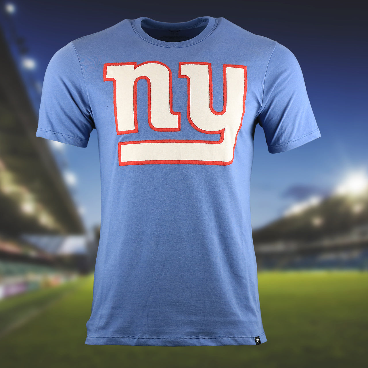 The New York Giants Franklin Fieldhouse Embroidered Giants Logo Tshirt | Cadet Blue Tshirt
