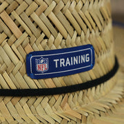The NFL Training patch on the back of the New York Giants On Field 2021/2022 Summer Training Straw Hat | New Era OSFM