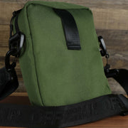 The backside of the Essential Nylon Shoulder Bag Streetwear with Mesh Pocket | Official Olive