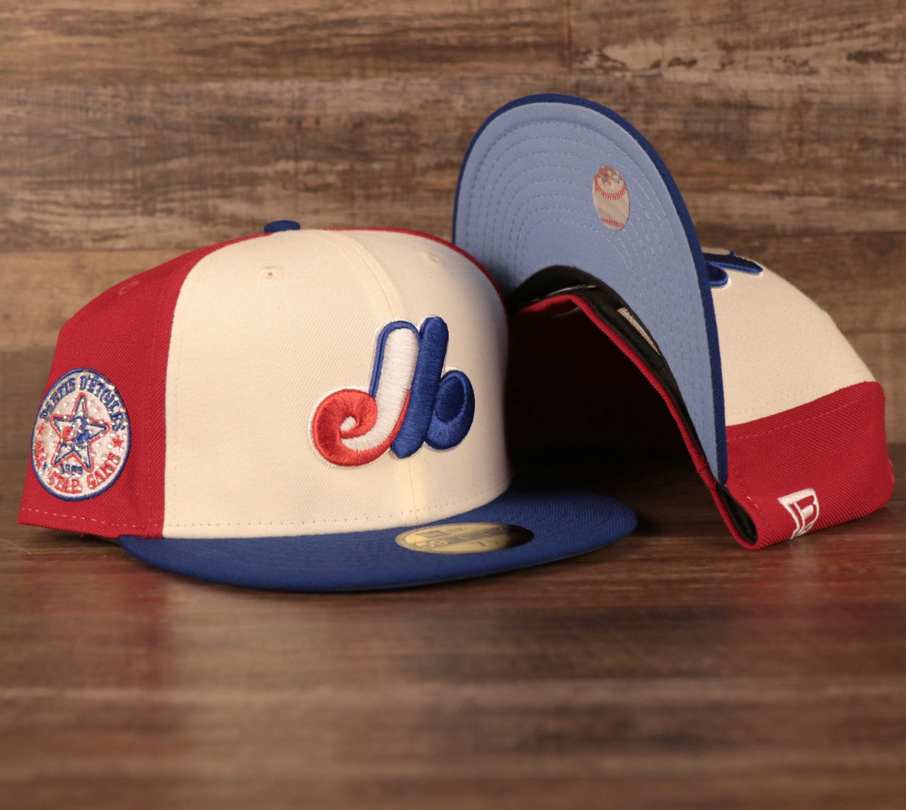 Montreal Expos 1982 All Star Game Partie D'etoiles Crystal Side Patch Icy Blue Bottom 59Fifty Fitted Cap
