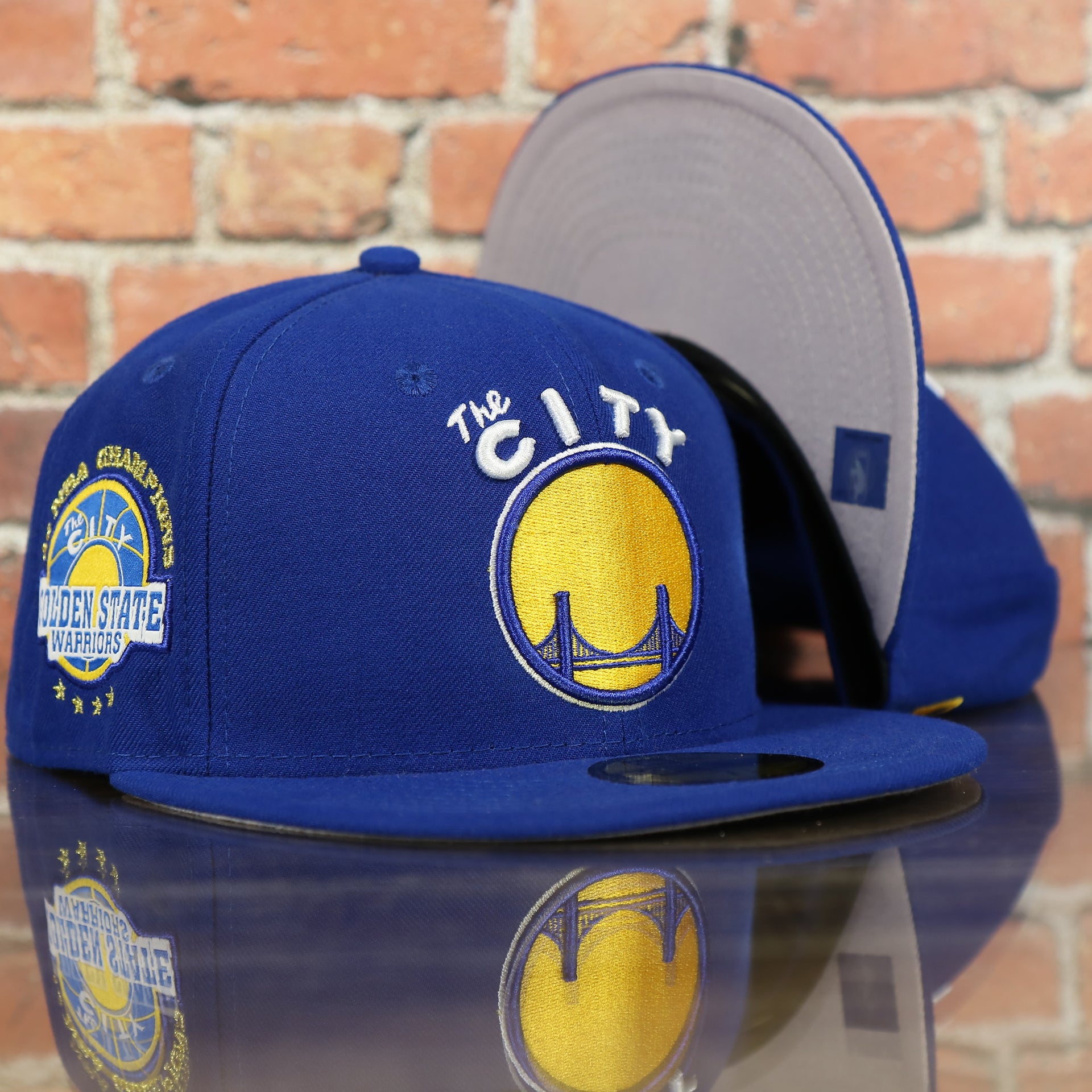 Warriors Fitted Cap | Golden State Warriors Patch Hat | Side patch tribute turn Warriors 59Fifty Fitted Cap