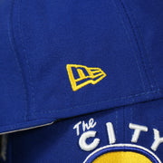 new era logo on the Warriors Fitted Cap | Golden State Warriors Patch Hat | Side patch tribute turn Warriors 59Fifty Fitted Cap