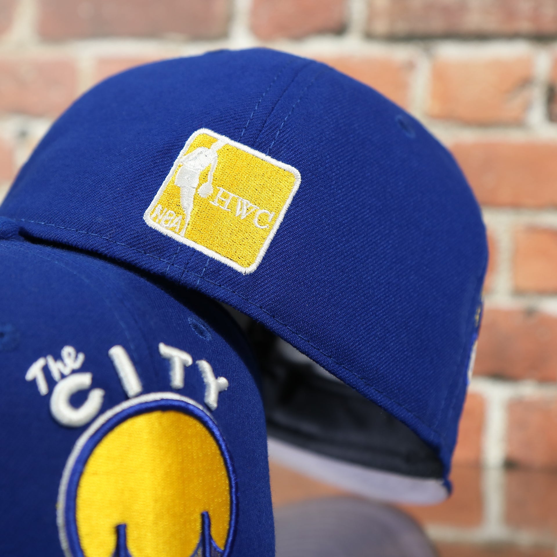 NBA HWC patch on the Warriors Fitted Cap | Golden State Warriors Patch Hat | Side patch tribute turn Warriors 59Fifty Fitted Cap