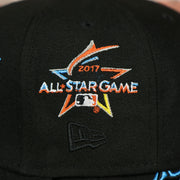2017 all star game patch on the Miami Marlins "Patch Pride" All Over Gray Bottom Side Patch 59Fifty Fitted Cap
