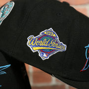 1997 world series patch on the Miami Marlins "Patch Pride" All Over Gray Bottom Side Patch 59Fifty Fitted Cap