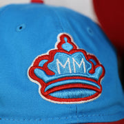 marlins classic logo on the Miami Marlins MLB City Connect 2021 On-Field Side Patch 9Fifty Snapback | Blue