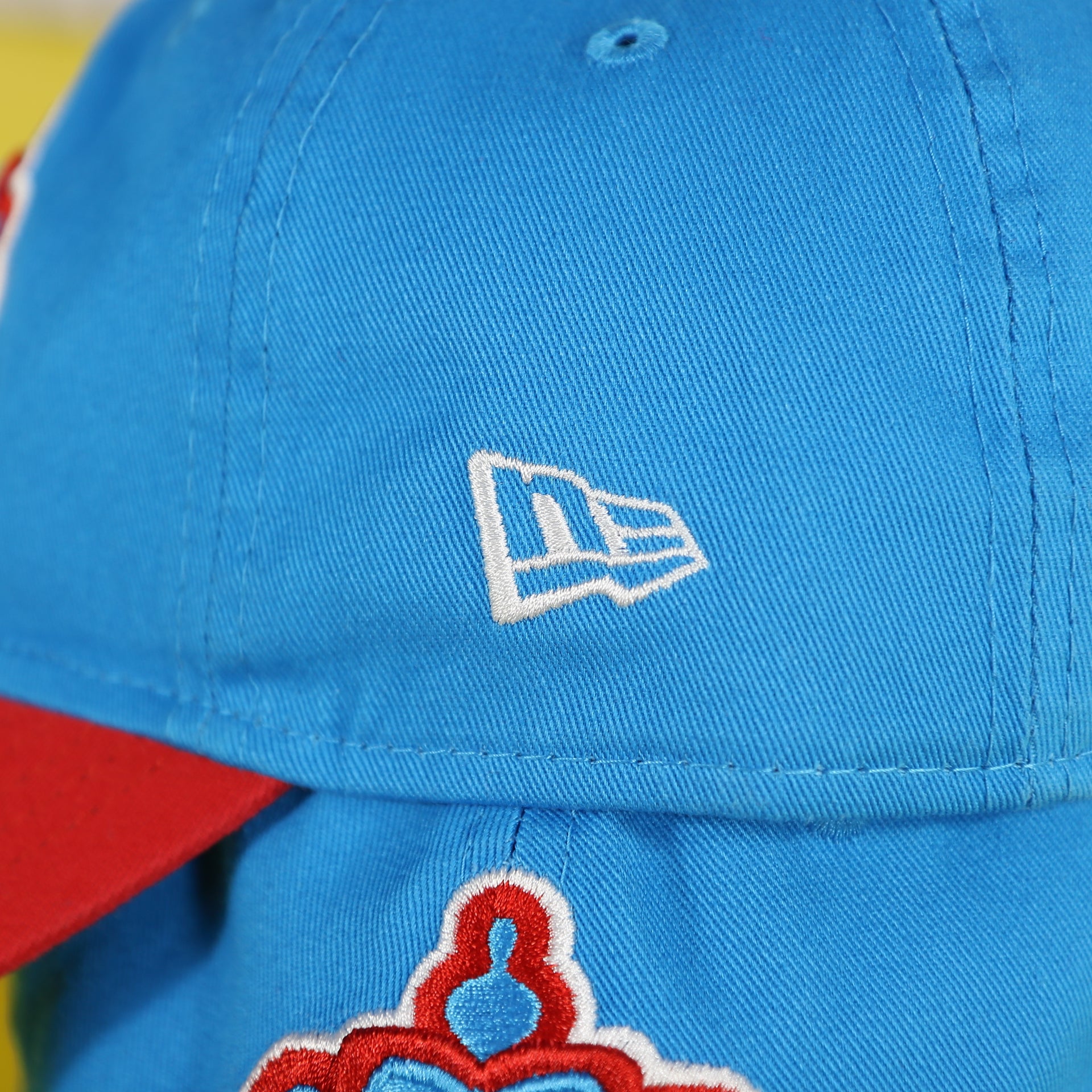 new era logo on the Miami Marlins MLB City Connect 2021 On-Field Side Patch 9Fifty Snapback | Blue