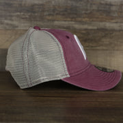 The wearer's right on the Philadelphia Phillies Cooperstown New Era 9Twenty Washed Trucker Youth hat