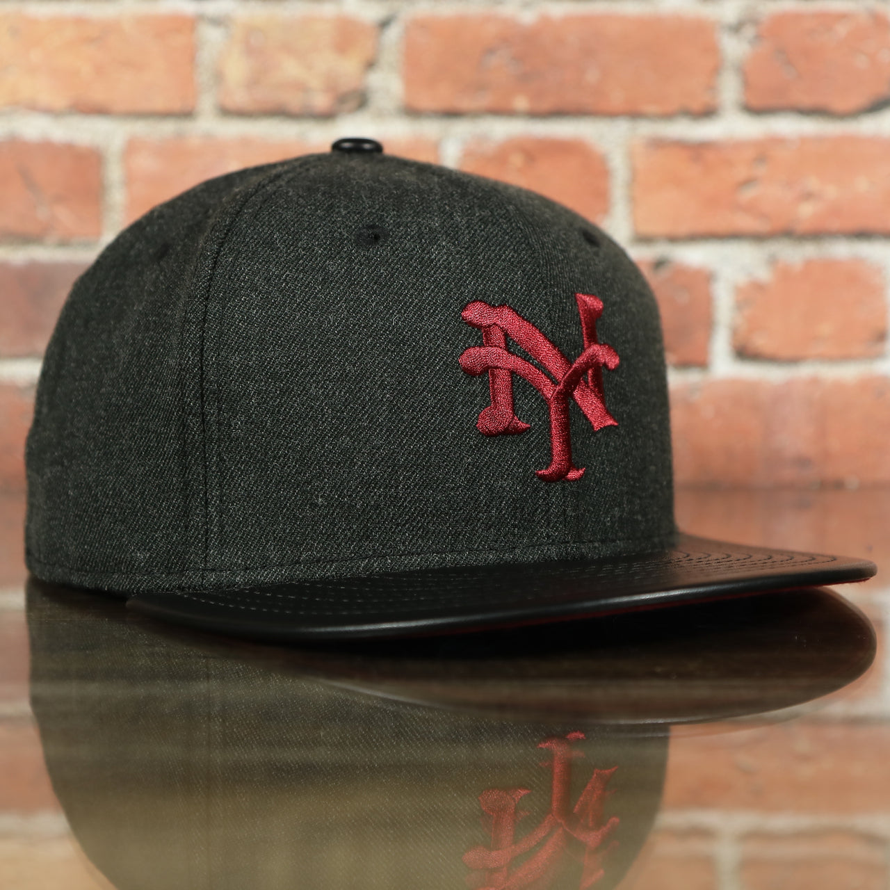 front side of the New York Cubans Throwback Negro Leagues Vintage 59FIFTY Denim Fitted Cap
