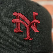 new york cubans log on the front of the New York Cubans Throwback Negro Leagues Vintage 59FIFTY Denim Fitted Cap