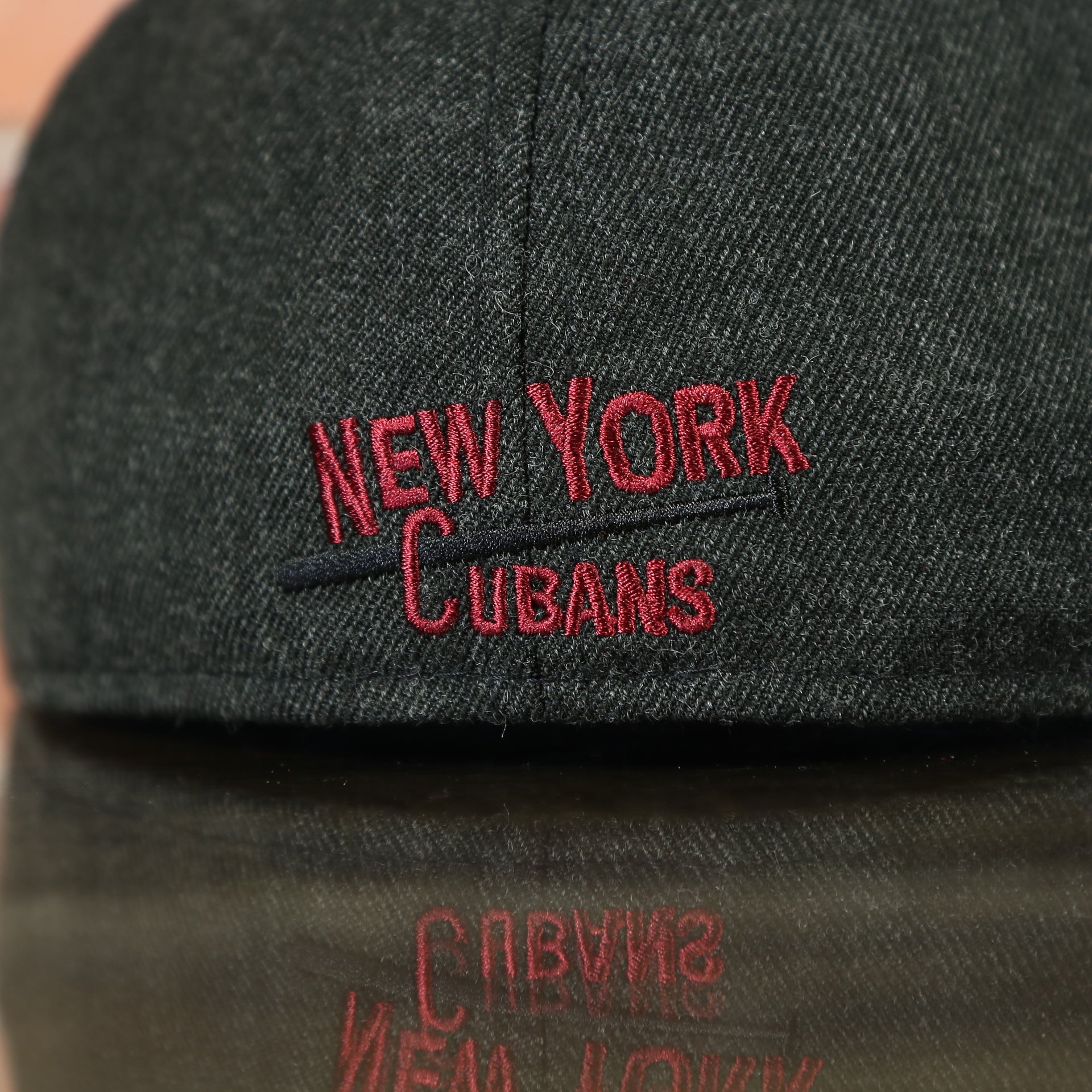 new york cubans wordmark logo on the back of the New York Cubans Throwback Negro Leagues Vintage 59FIFTY Denim Fitted Cap