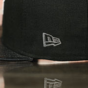 new era logo on the side of the Chicago Bulls Black 59FIFTY Grey Bottom Fitted Cap | Black