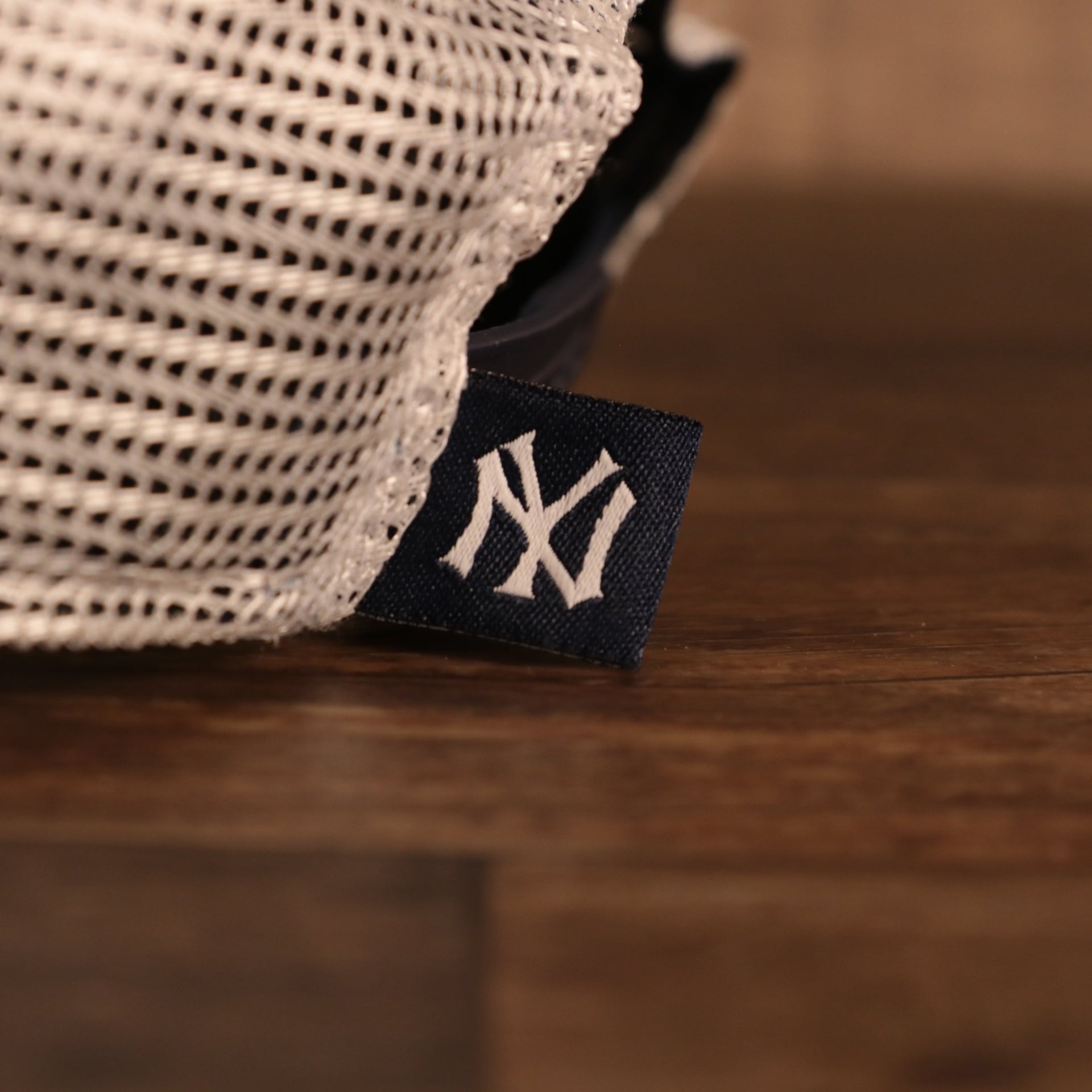 yankees tag logo New York Yankees Vintage Dark Gray Adjustable 9Forty Trucker Dad Hat