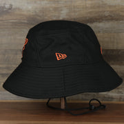 The wearer's left on the Baltimore Orioles MLB 2022 Spring Training Onfield Bucket Hat
