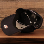 The inside of the navy blue Yankees 3930 flexfit fit MLB fathers day 2021 cap by New Era.