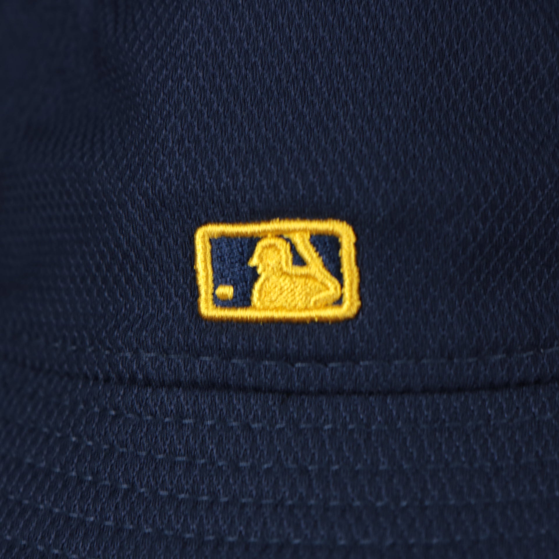 A close up of the MLB Batterman logo on the Tampa Bay Rays MLB 2022 Spring Training Onfield Bucket Hat