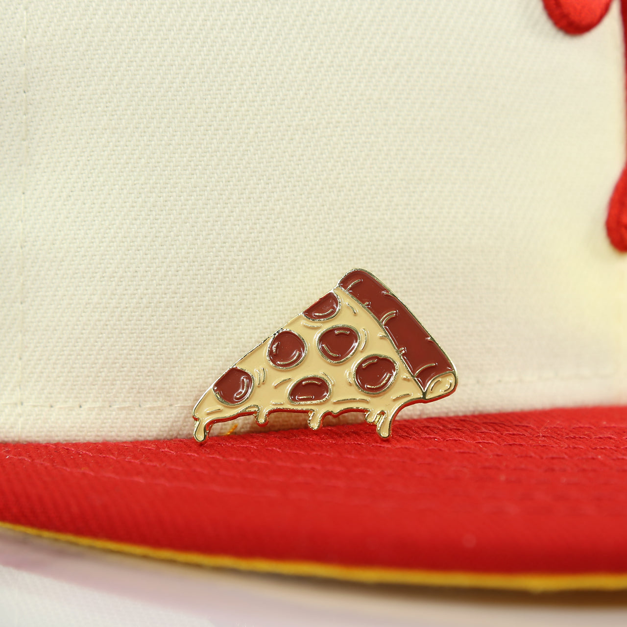 pin on the matching fitted for the New York Pizza Slice Fitted Cap Pin | Enamel Pin For Hat