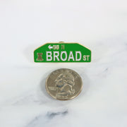 size of the Broad Street Sign Fitted Cap Pin | Enamel Pin For Hat