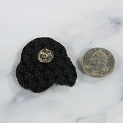 back of the Benjamin Franklin Silhouette Fitted Cap Pin | Enamel Pin For Hat