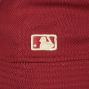 A close up of the MLB Batterman on the Arizona Diamond Backs MLB 2022 Spring Training Onfield Bucket Hat