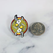 size of the Asian Heritage Koi Fish Fitted Cap Pin | Enamel Pin for Side Patch Fitted Hat