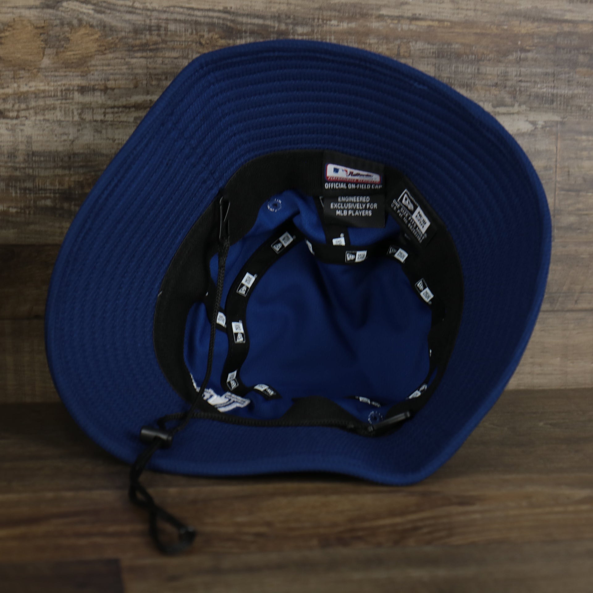The underside of the Los Angeles Dodgers MLB 2022 Spring Training Onfield Bucket Hat