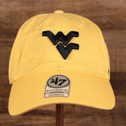 47 BRAND | DAD HAT | WEST VIRGINIA MOUNTAINEERS | CLEAN UP 47 STRAP BACK ADJUSTABLE WOMEN | MAIZE YELLOW