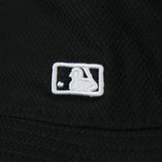 A close up of the MLB Batterman logo on the Chicago White Sox MLB 2022 Spring Training Onfield Bucket Hat