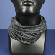 The layered look to the Reflective Neck Gaiter Face Cover | Heather Gray Face Cover
