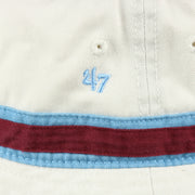 The 47 Brand Logo on the Cooperstown Philadelphia Phillies Striped Bucket Hat | White Bucket Hat