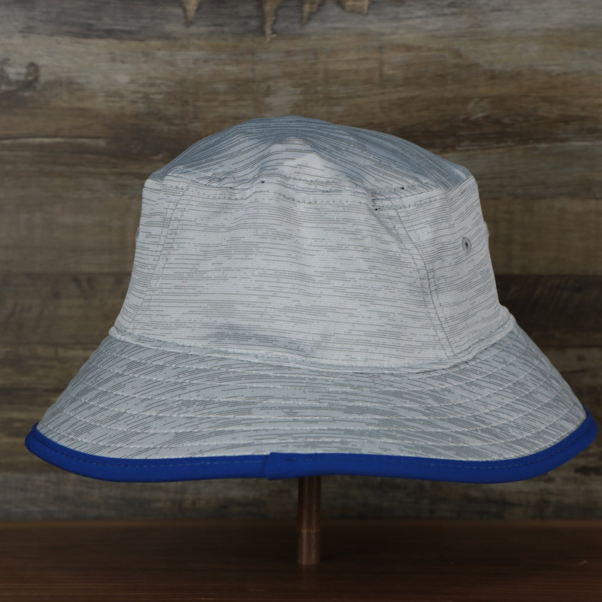 The backside of the Philadelphia 76ers New Era Bucket Hat