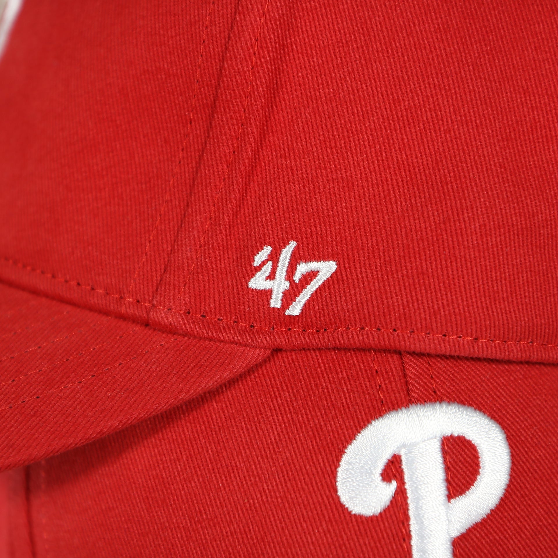 47 brand logo on the Toddler Philadelphia Phillies Gray Bottom Dad Hat | Red Toddler Dad Hat
