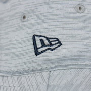 A close up of the New Era logo on the New York Yankees New Era Bucket Hat