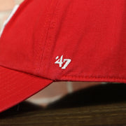 47 brand logo on the Philadelphia Phillies Star and Stripes Side Patch Dad Hat | Red Dad Hat