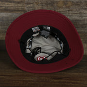 The underside of the Philadelphia Phillies Cooperstown New Era Bucket Hat