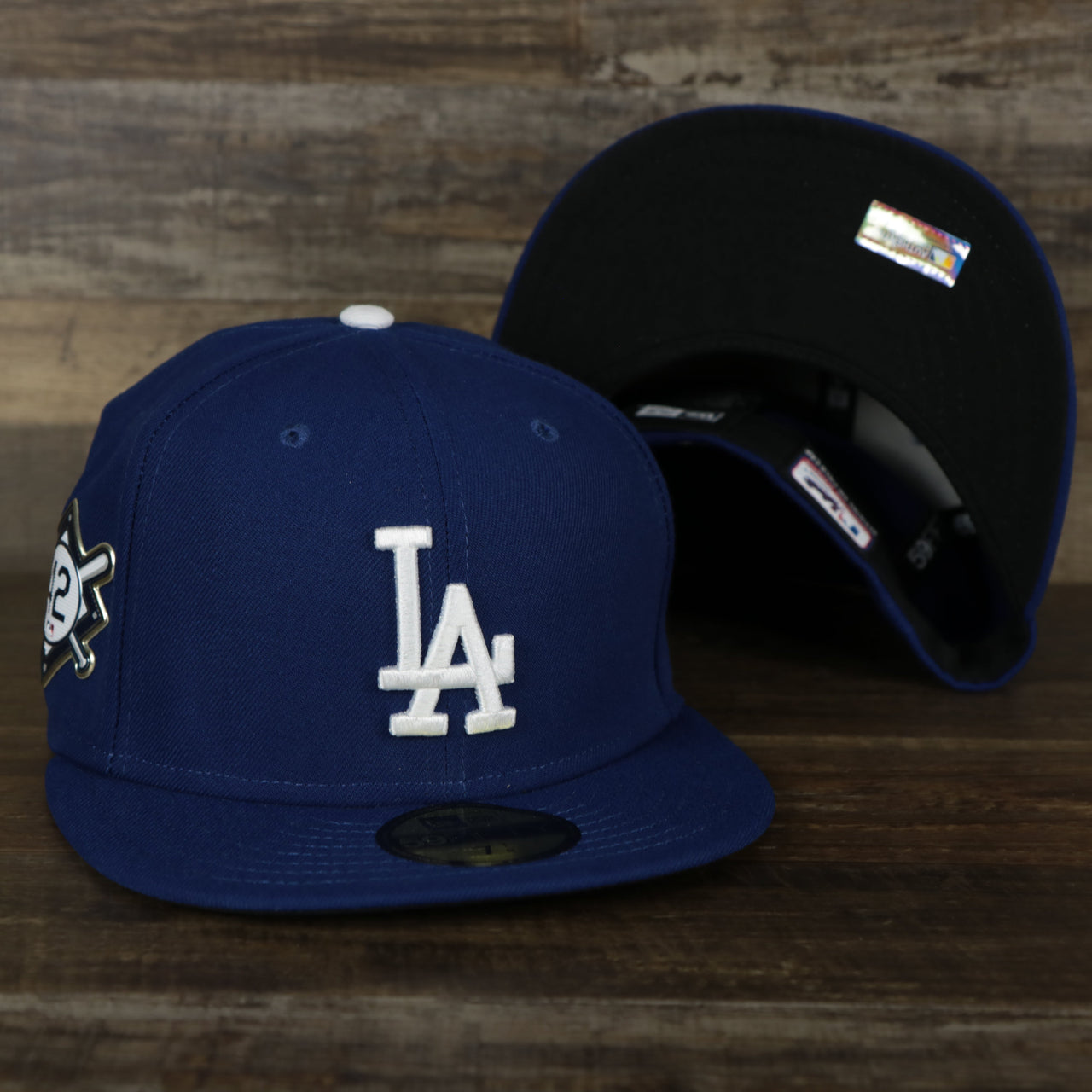 The Los Angeles Dodgers Jackie Robinson Side Patch 59Fifty Black Bottom Fitted Cap