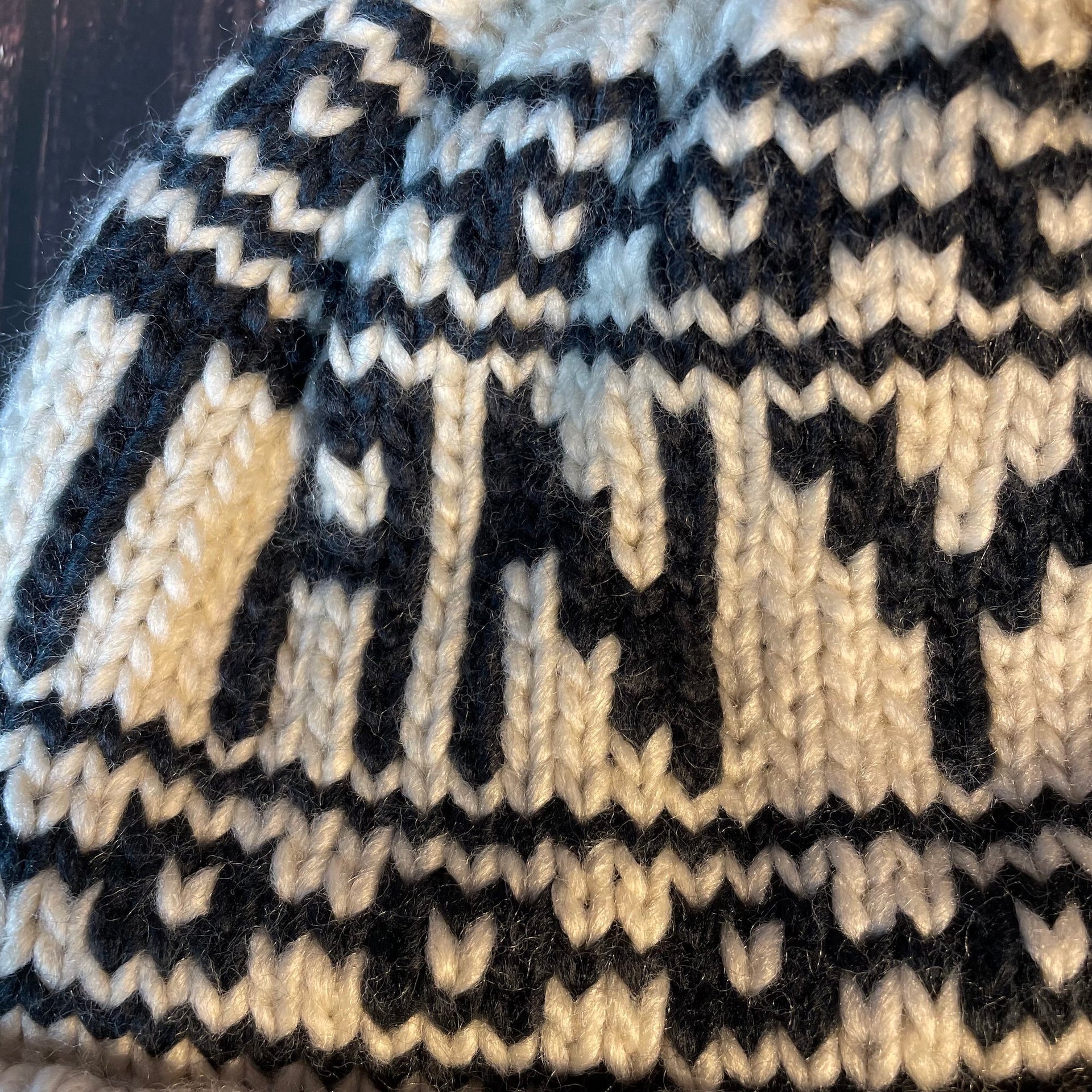 Close up of the text on the crown of the Penn State Nittany Lions 2022 OSFM Beanie