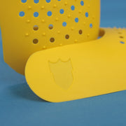 The shield on the Two Pack Yellow Sneaker Protectors Against Sneaker Creasing | Yellow Crease Shields