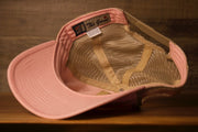 Ocean city Trucker hat Pink khaki | ocnj trucker hat pink womens hat the underside of the brim is pink