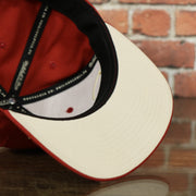 oatmeal under visor on the Mitchell and Ness snapback custom  Circa 2010 Athletic Script Maroon / Oatmeal