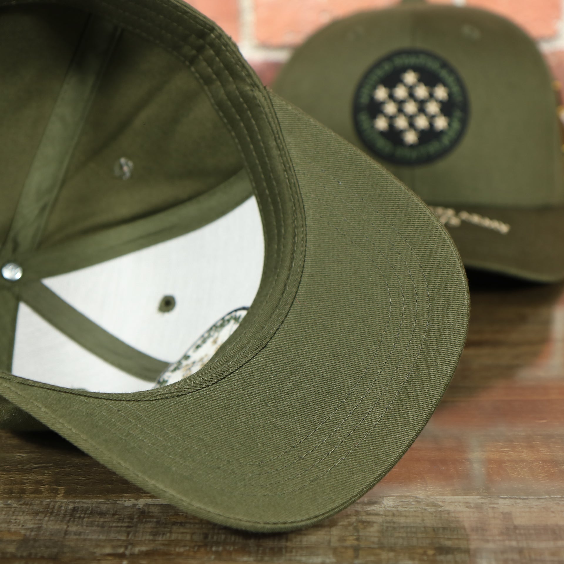 underside of the US Army EST 1775 Olive Snapback Hat | Olive OSFM