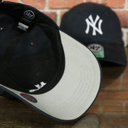grey under visor on the New York Yankees Basic Navy Dad hat | Newborn