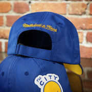 adjustable strap on the Golden State Warriors Dry Poly Blue Dad Hat