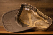 the underbrim of this hat is also charcoal Wildwood New Jersey Charcoal / Khaki Mesh-Back Trucker Hat