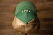 Wildwood New Jersey Kelly Green / Khaki Mesh-Back Trucker Hat the top is half green and half trucker 