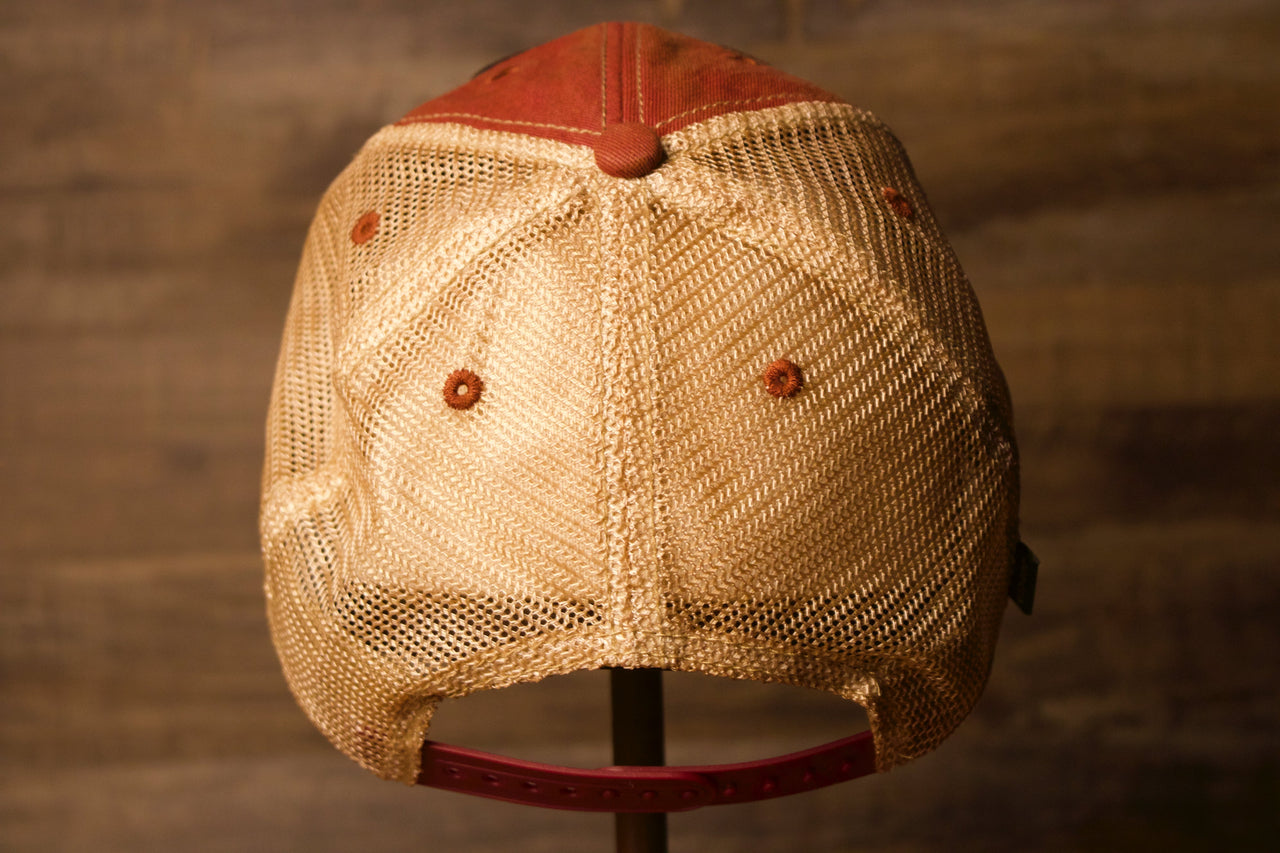 the back of this hat is a trucker style Wildwood kid's hat | Youth Wildwood NJ Cardinal Mesh-back Trucker Hat