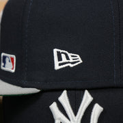 new era logo on the New York Yankees Silver Letter Arch Retro Green Bottom 9Fifty Snapback Cap | Back Letter Arch Navy 9Fifty